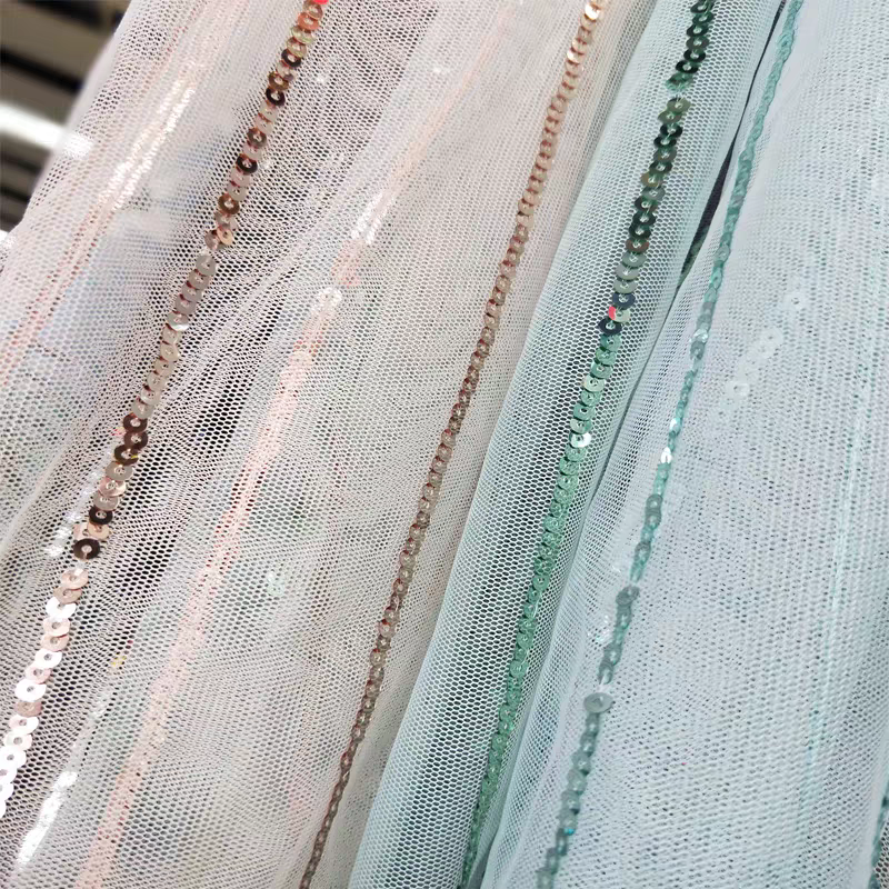 4mm sequined mesh fabric sliver sequin embroidered dress clothing children's clothing tutu skirt cloth handmade diy