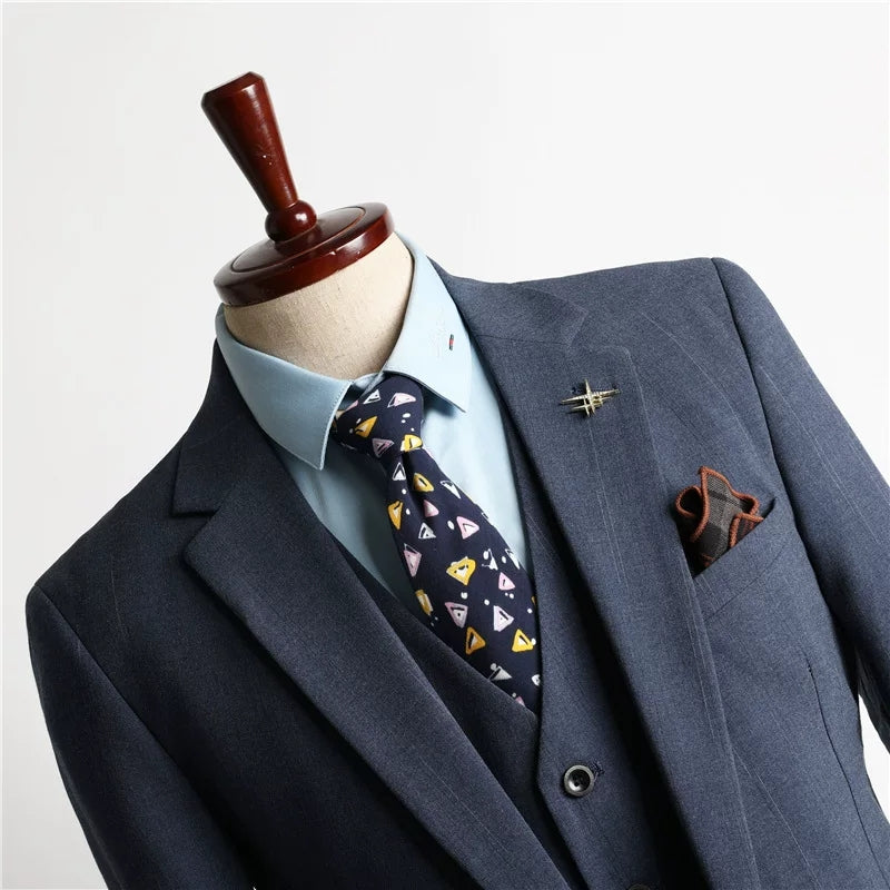 Suits for men Korean style slim suit three-piece suit business suit groom wedding dress