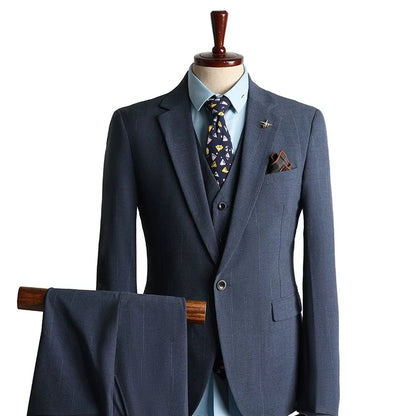 Suits for men Korean style slim suit three-piece suit business suit groom wedding dress