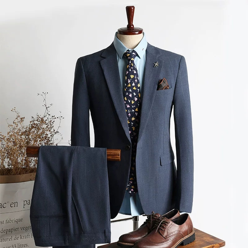Suits for men Korean style slim suit three-piece suit business suit groom wedding dress