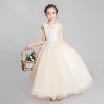 EG-SALE-AME-00186Children's dress princess dress fluffy tulle little host wedding dress stylish catwalk performance dress long high-end