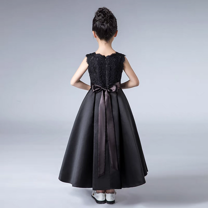 EG-SALE-AME-00134 Black performance costumes for middle and large children, girls' piano performance dresses, elementary school students