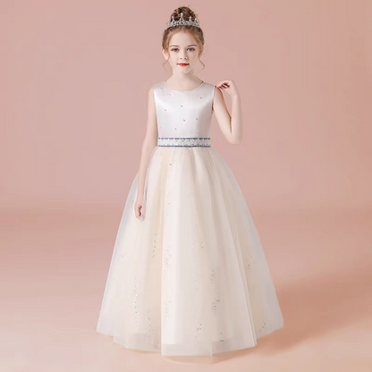 EG-SALE-AME-00185 Dress princess dress stylish flower girl wedding little girl dress host birthday piano performance costume