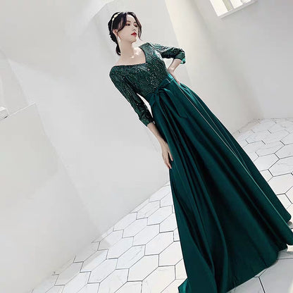 Small evening dress skirt female banquet temperament can usually wear French modern elegant Hepburn annual high-quality long skirt