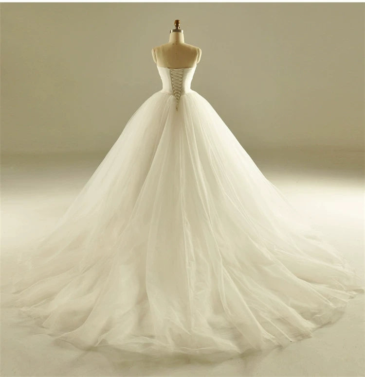 Wedding Dress 2022 New Bandeau Slim And Simple Super Sen Sen Sen Fantasy Puff Skirt Bride Long Tail Main Wedding Dress