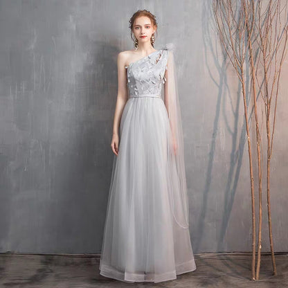 Bridesmaid dress 2019 new autumn slimming girlfriends banquet hosted ladies temperament long birthday party dress