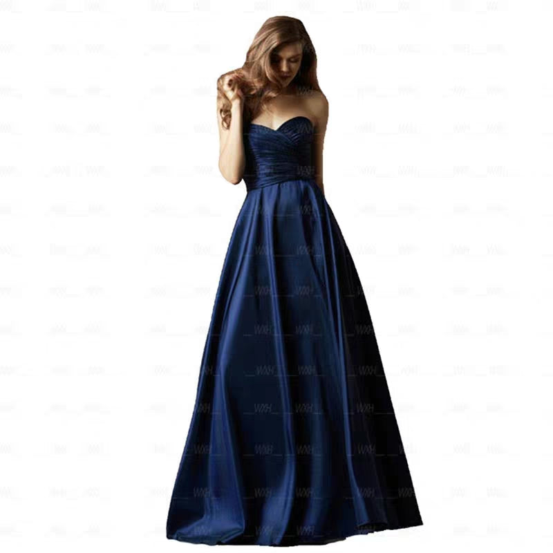 Blue Noble Annual Meeting Host Dress Skirt Evening Dress Women's Elegant Banquet Style Slim Dress