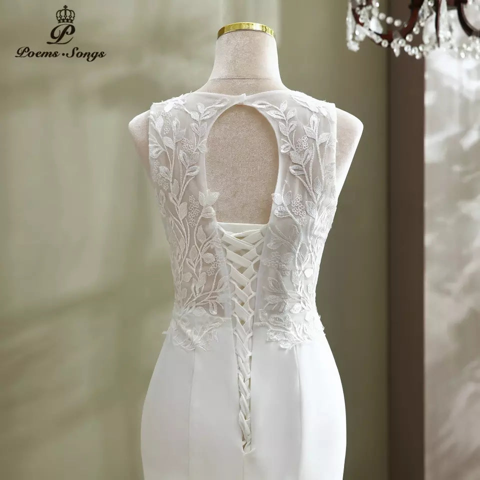 Elegant style mermaid wedding dress marriage dress robe de mariee vestidos de novia sereia bride gowns
