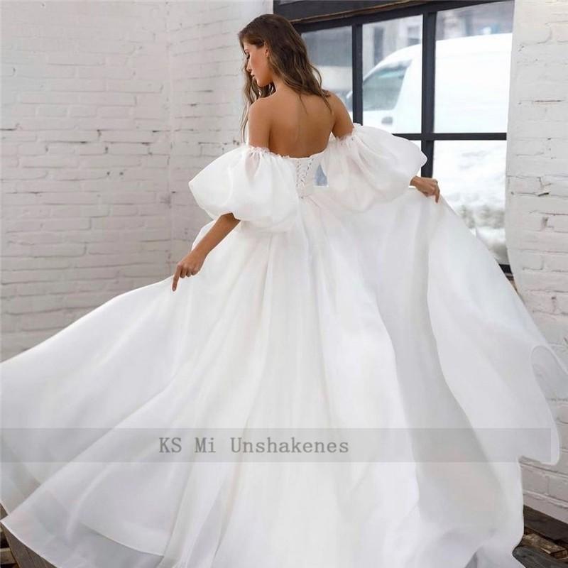 New wedding dress smudge chest Korean-style super-fairy thin word thin one-word shoulder-length wear out of the yarn system hot bar the same