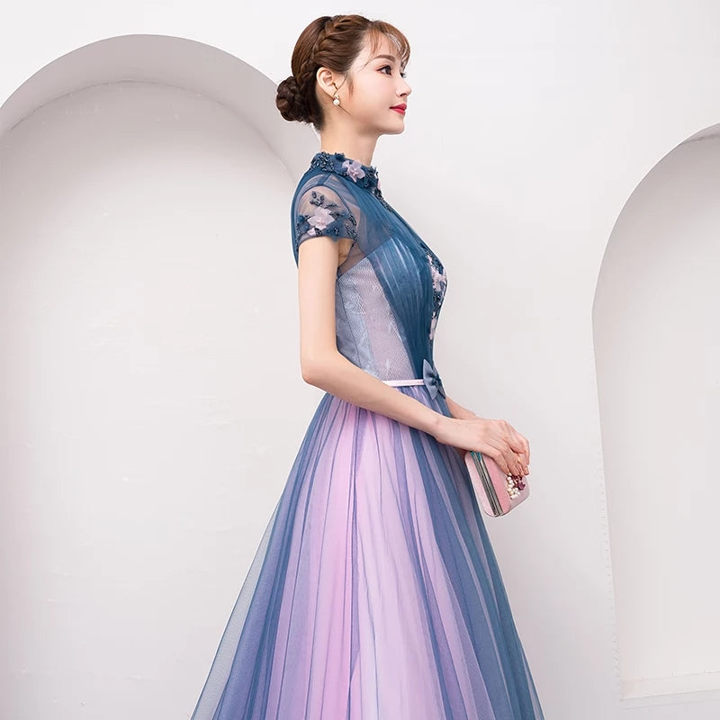 Annual meeting evening dress skirt female new noble elegant dignified atmosphere banquet dinner host host long