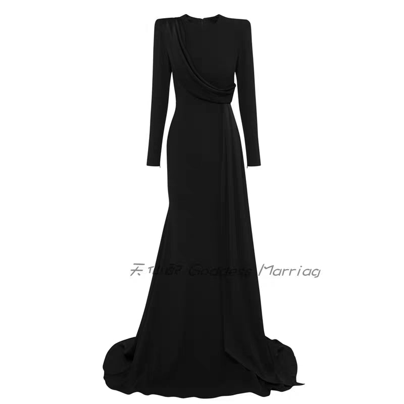 Elegant ladies evening dress skirt long section new high-end fashion women's banquet party host host costume