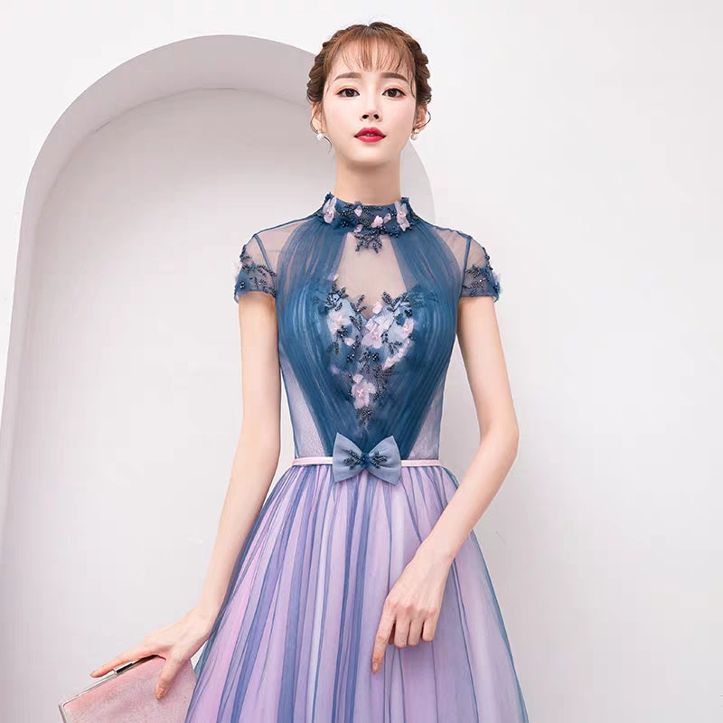 Annual meeting evening dress skirt female new noble elegant dignified atmosphere banquet dinner host host long