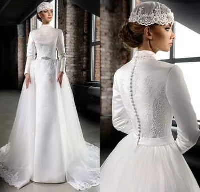 New Half Sleeve Vintage Wedding Dresses 2020 Off Should Embroidery Vestidos De Noivas Plus Size Bridal Ball Gowns
