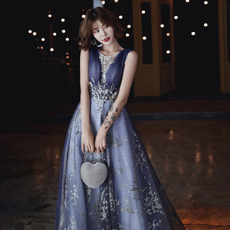 Banquet evening dress 2019 new long style noble elegant annual meeting host dress high end female atmosphere