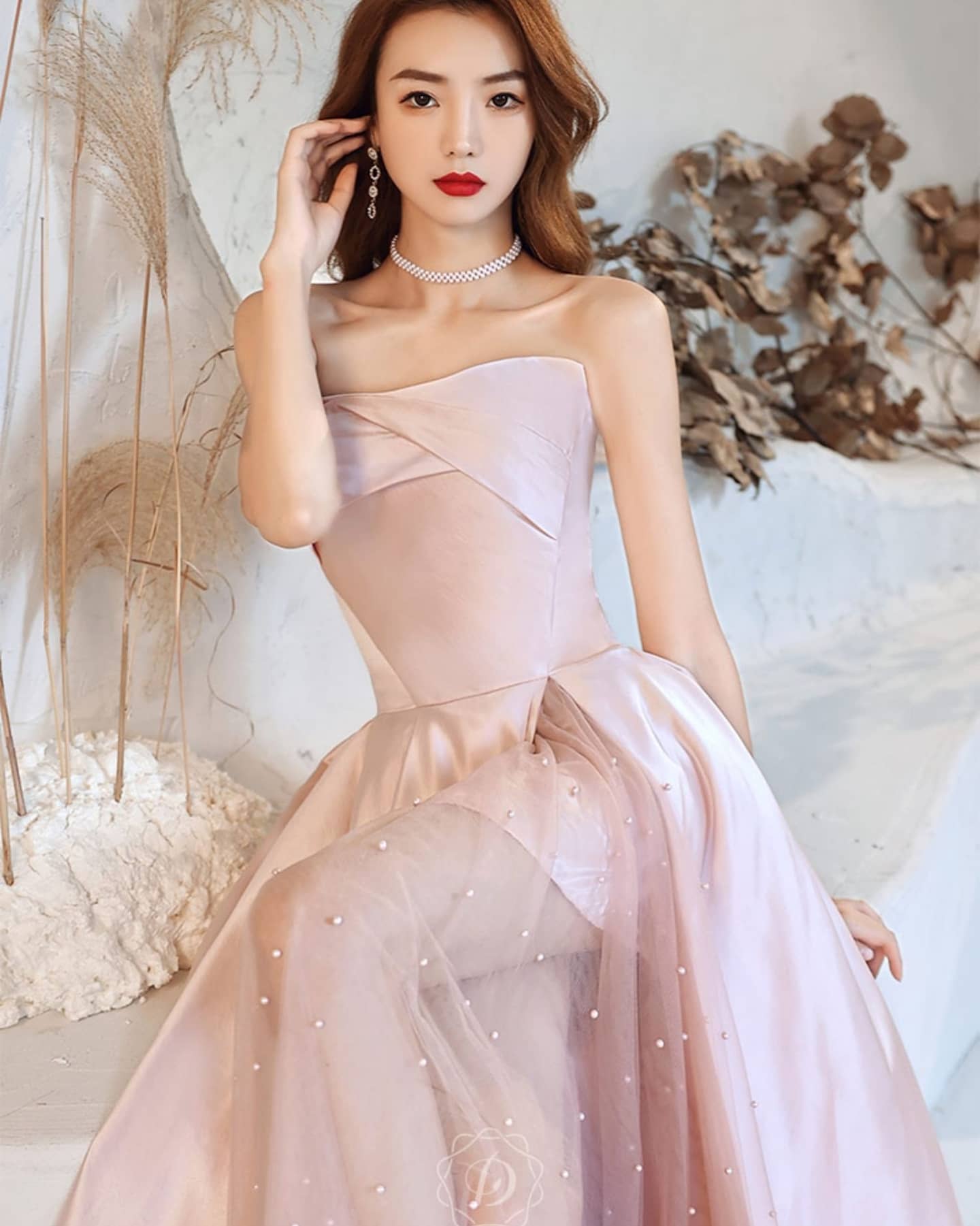 Evening dress dreamy dress dress banquet temperament simple generous annual engagement dress usually can wear fairy