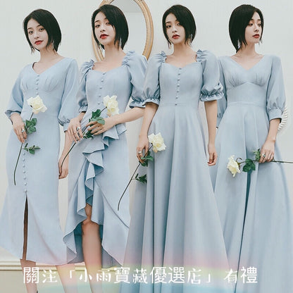 Beautiful Light Moran Bridesmaid Dress Female Winter Bridesmaid Dress Fairy