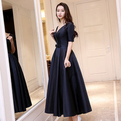 Evening Party Host Birthday Dress Female Banquet Korean New Fashion Thin In The