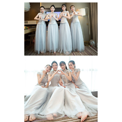 Girlfriend Dresses Wedding Bridesmaid Dress Sisters Chinese Style Full 2019 New