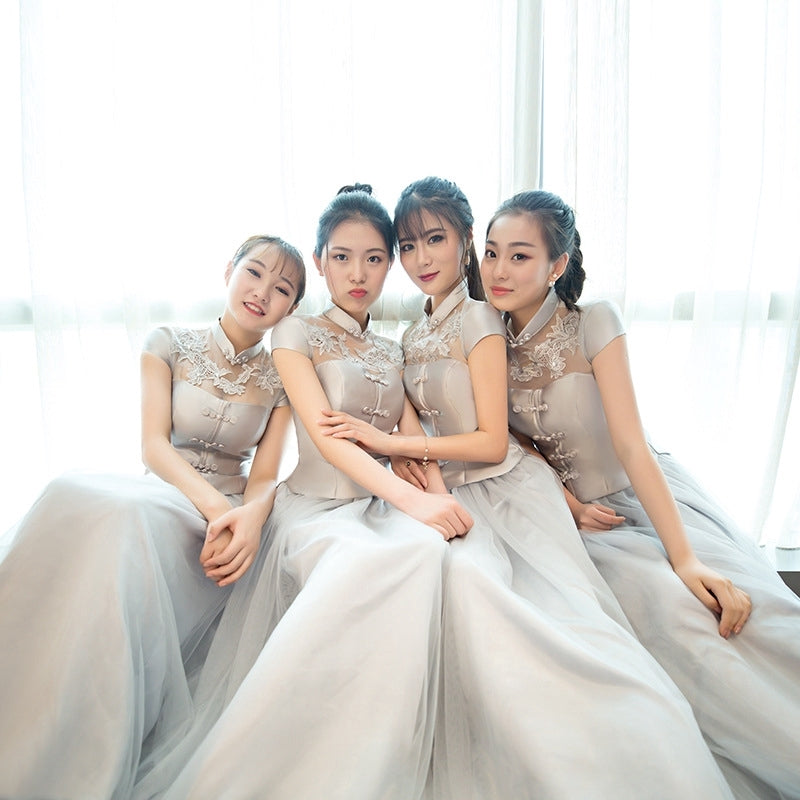 Girlfriend Dresses Wedding Bridesmaid Dress Sisters Chinese Style Full – Ame_handmadesg