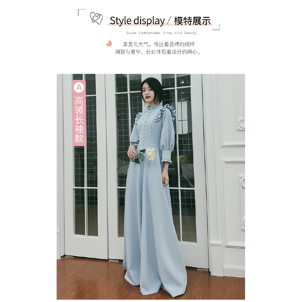 Beautiful Light Moran Bridesmaid Dress Female Winter Bridesmaid Dress Fairy