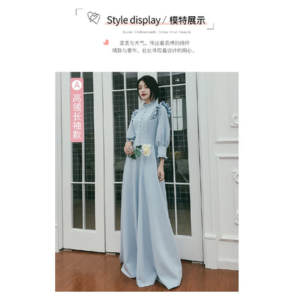 Beautiful Light Moran Bridesmaid Dress Female Winter Bridesmaid Dress Fairy