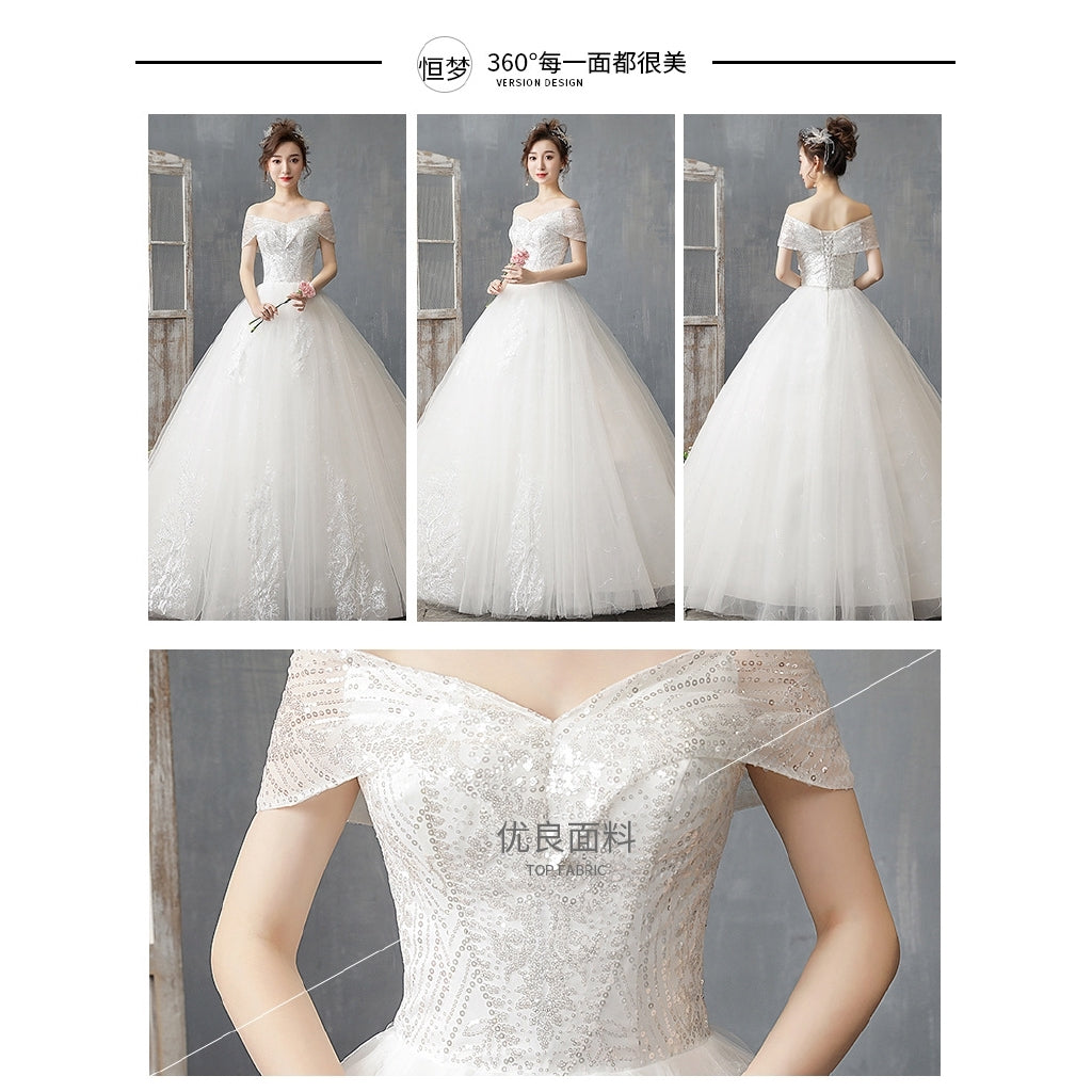 white off shoulder wedding dresses  palace thin
