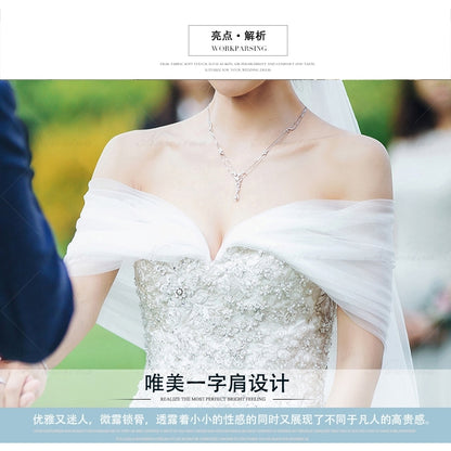 Department of Wedding Dress Bride Wedding Simple Palace word shoulder