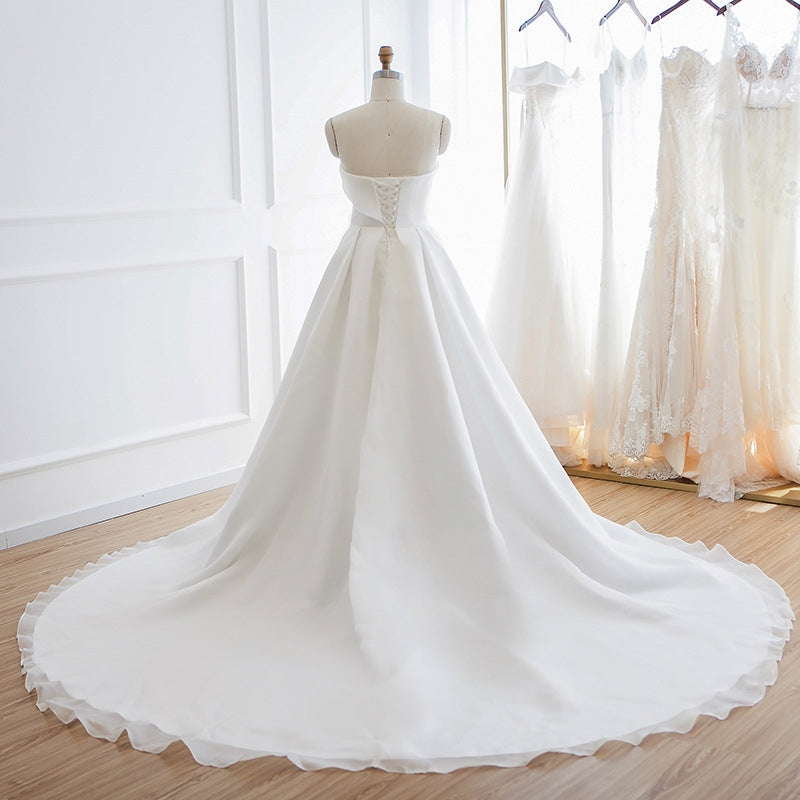 White Chiffon Bridal Gown off Shoulder Wedding Trailing Dress Sexy Whi Ame_handmadesg White Chiffon Bridal Gown off Shoulder Wedding Trailing Dress Sexy Whi Ame_handmadesg