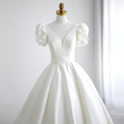 New design 2022 wedding gown, puffy sleeve i