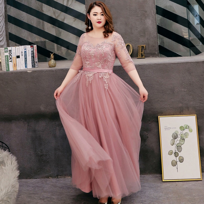 Elegant long evening 2024 dresses plus size