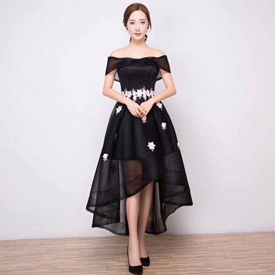 Elegant Students Princess off the Shoulder Dress Party Art Solo Embroidered Dames Jurken Haute Couture Noble GownBirthday A221