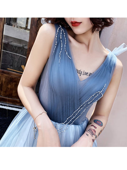 Cocktail Dress Sexy Deep V-neck Sleeveless Woman Party Dresses 2019 Plus Size Lace Up Backless Crystal Robe Cocktail Gowns E745