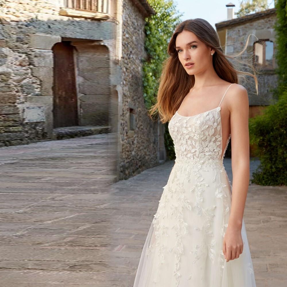 lace simple thin light wedding dress bare back small drag-out out of the yarn temperament lawn yarn